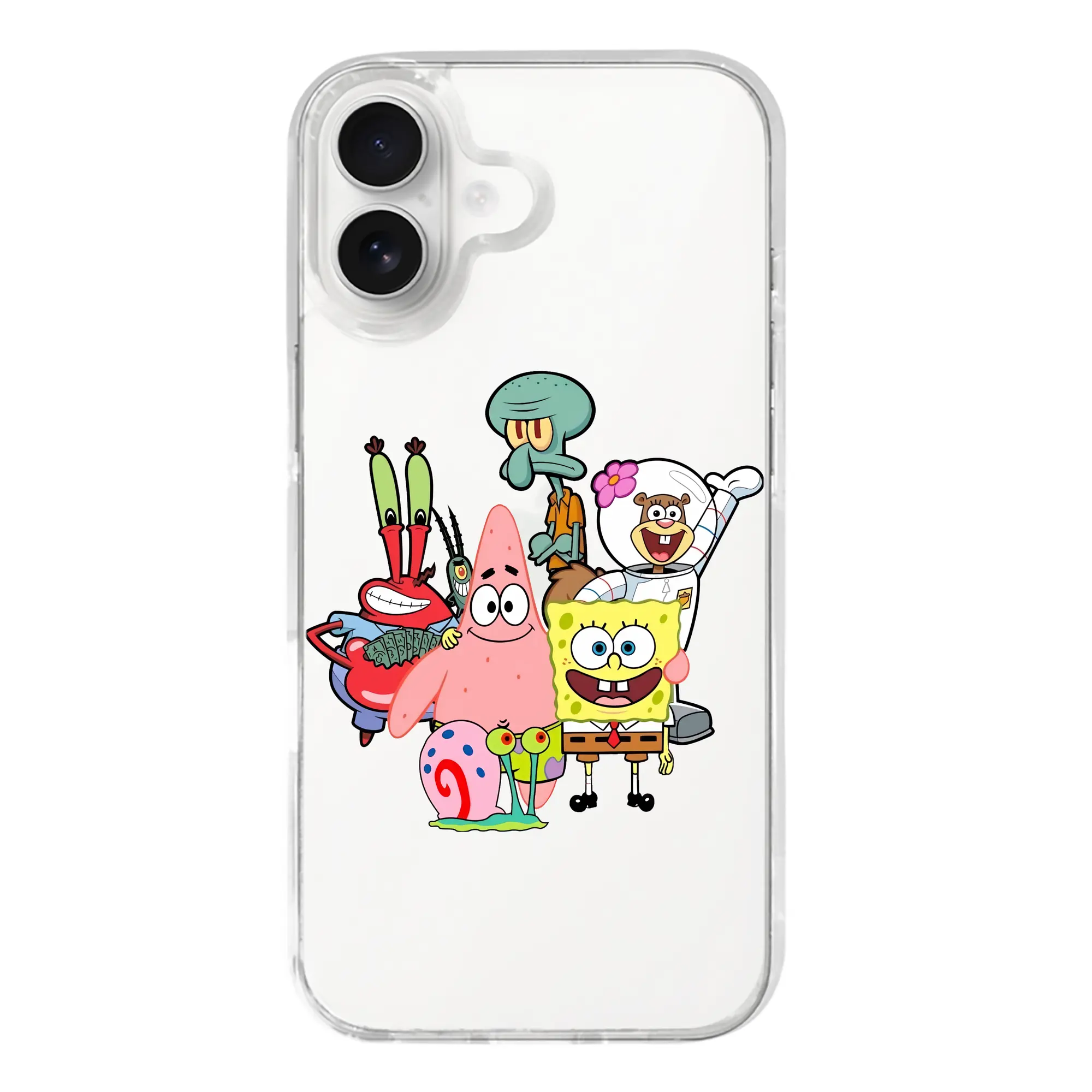 スポンジボブ グッズ パトリック・スター - iPhone 17シリーズ 透明スマホケース – 薄型・耐衝撃・精密フィット保護カバー